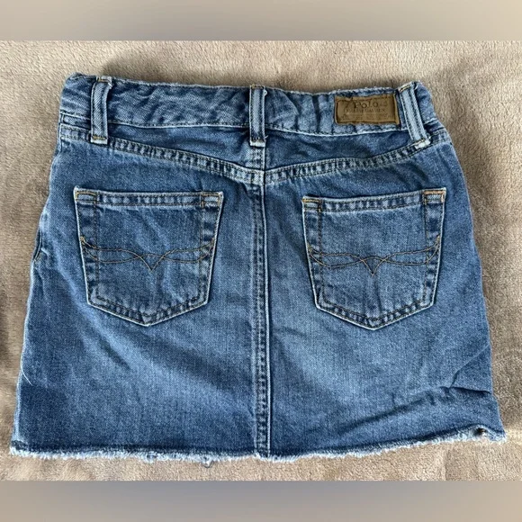 Polo Ralph Lauren Denim Mini Skirt Girls Size 7-8 Preppy Y2K - Picture 5 of 8